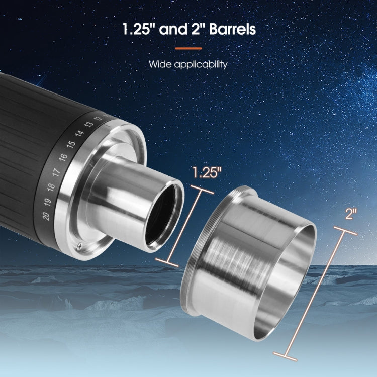 SVBONY SV230 1.25/2 Inch Universal Astronomy Wide Angle Zoom Eyepiece 8-20mm 57-72 Degrees