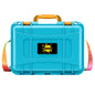 DEVASO For Switch / OLED IP67 Waterproof Storage Case Hardshell Bag, Color: Orange Blue+Shoulder Strap