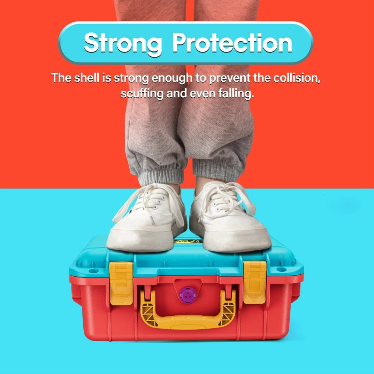 DEVASO For Switch / OLED IP67 Waterproof Storage Case Hardshell Bag, Color: Orange Blue+Shoulder Strap