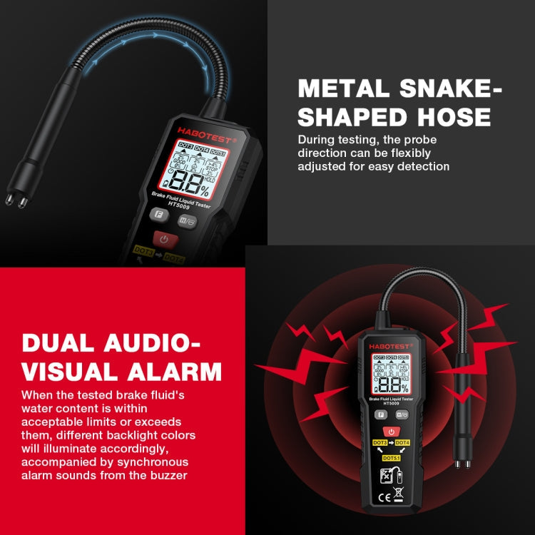 HABOTEST Automobile Motorcycle Brake Fluid Moisture Tester