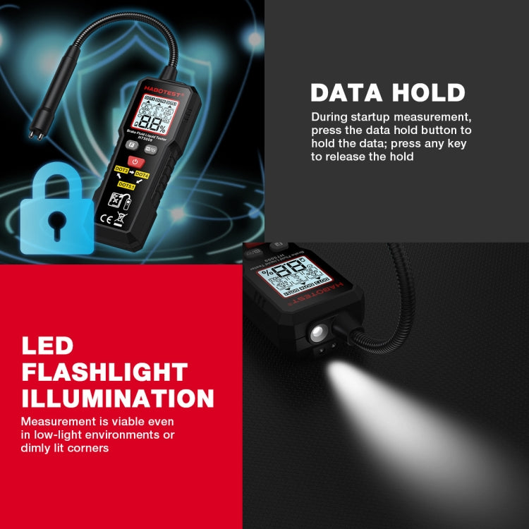 HABOTEST Automobile Motorcycle Brake Fluid Moisture Tester