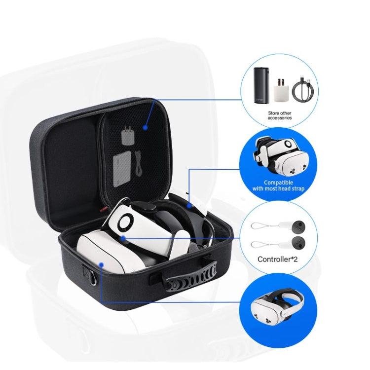 STARTRC GAMES VR Glasses Accessories Handheld Crossbody Hard Shell Storage Bag(Black)