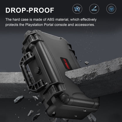 For PlayStation Portal STARTRC GAMES Console Storage Handheld IP67 Waterproof Hard Shell Bag(Black)