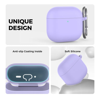 Pour Airpods 4 AhaStyle WG163 Étui de protection en silicone anti-chute et anti-poussière avec stylo de nettoyage (bleu)