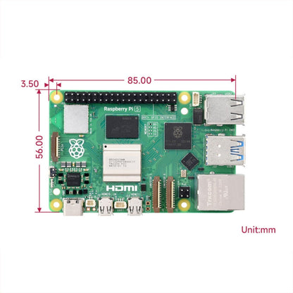 Waveshare For Raspberry Pi 5 2.4GHz Quad-Core BCM2712 Processor Development Board, Spec: 4GB