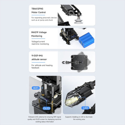 Waveshare 25118 RoArm-M2-S Desktop Robotic Arm Kit, Based On ESP32, 4-DOF(EU Plug)