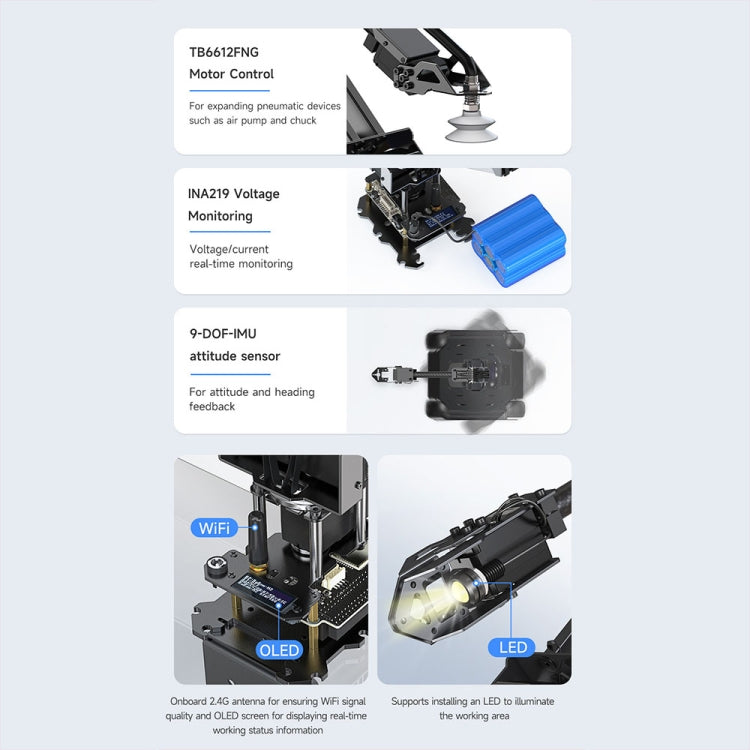 Kit de bras robotique de bureau Waveshare 25118 RoArm-M2-S, basé sur ESP32, 4 DOF (prise RU)