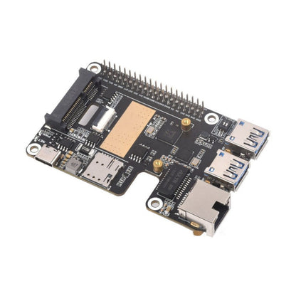 Waveshare For Raspberry Pi 5 PCIe to MiniPCIe / Gigabit Ethernet / USB 3.2 Gen1 HAT, Spec: EG25-G