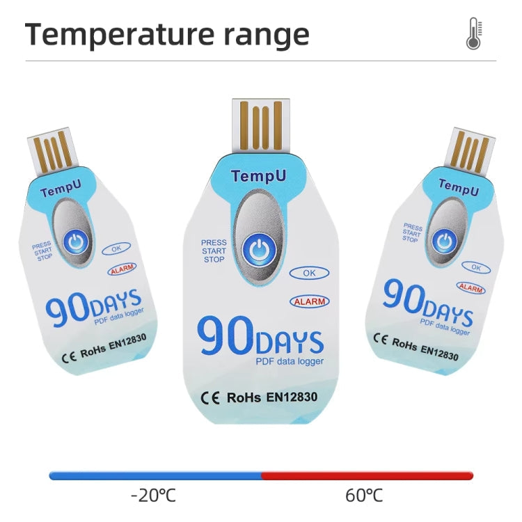Enregistreur de température jetable TempU pour véhicules de transport à chaîne du froid (30 jours)