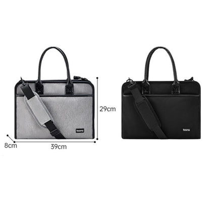 Baona BN-I009 14-inch Large-capacity Shock-absorbing And Wear-resistant Laptop Bag(Gray)