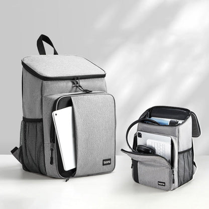 Baona BN-K012 Sac à dos multifonctionnel pour ordinateur portable de grande capacité Sac à dos professionnel (Gris)