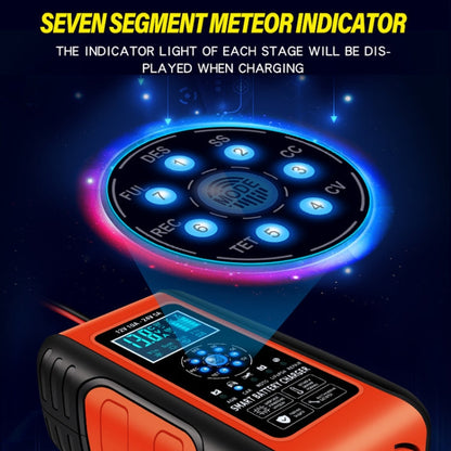 Chargeur de batterie de voiture/moto intelligent ANHTCzyx 12V/24V 6-180AH 7 étapes (prise AU)