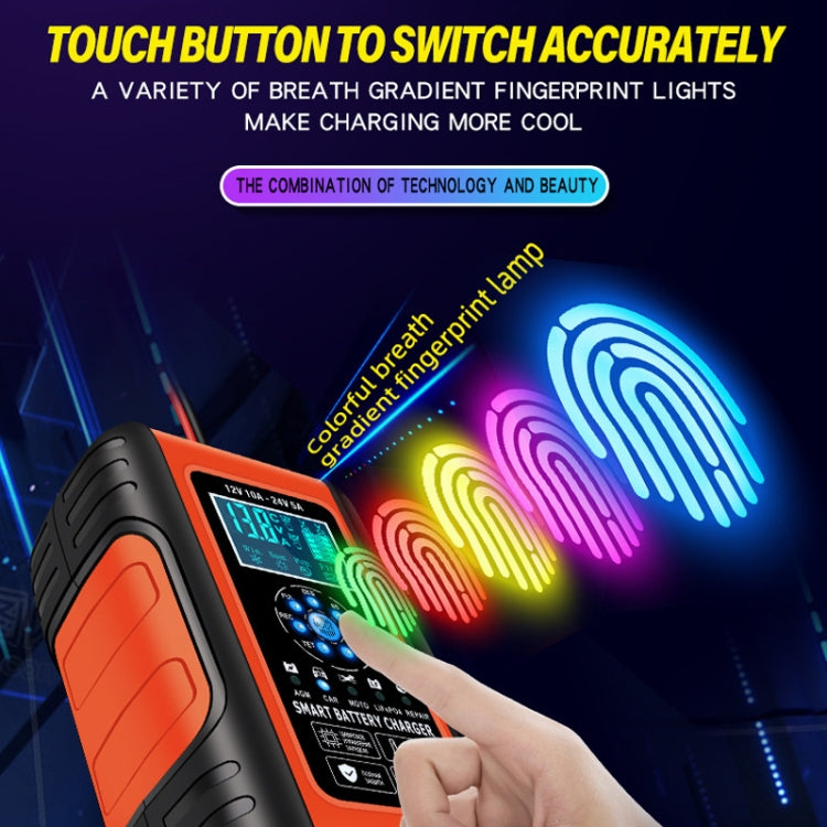 Chargeur de batterie de voiture/moto intelligent ANHTCzyx 12V/24V 6-180AH 7 étapes (prise AU)
