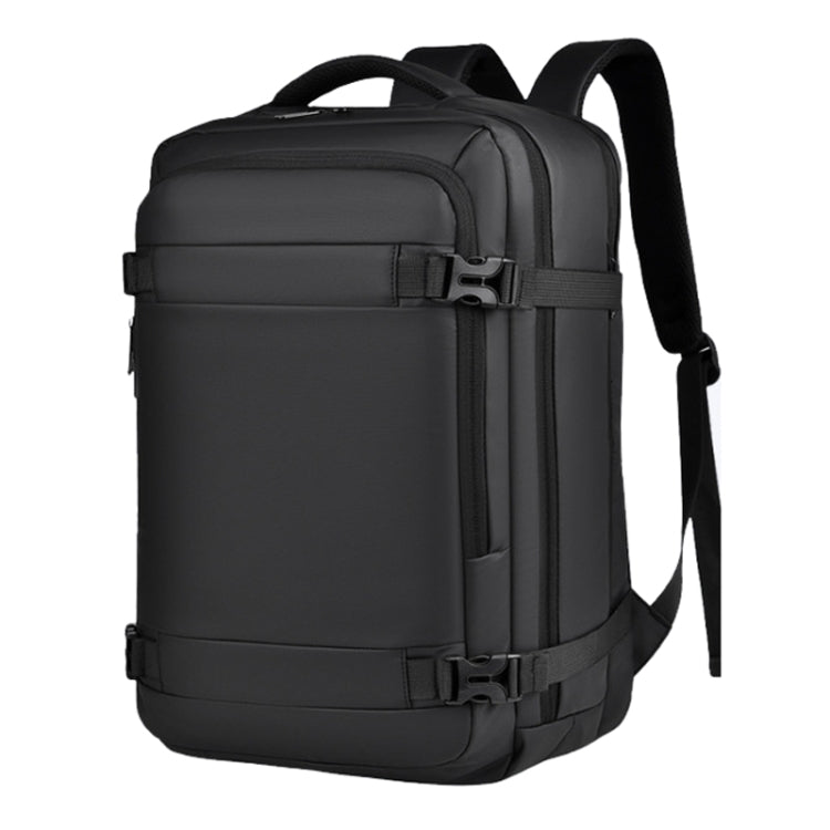 WEIXIER B726 Simple Expandable Double-Shoulder Backpack Large Capacity Business Casual Bag(Black)