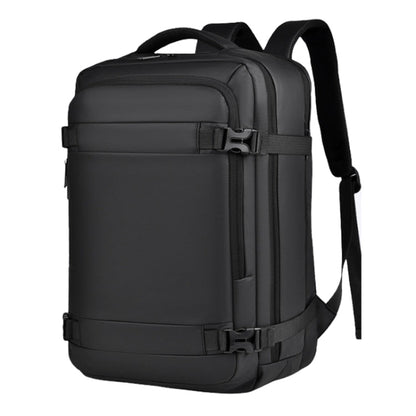WEIXIER B726 Simple Expandable Double-Shoulder Backpack Large Capacity Business Casual Bag(Black)