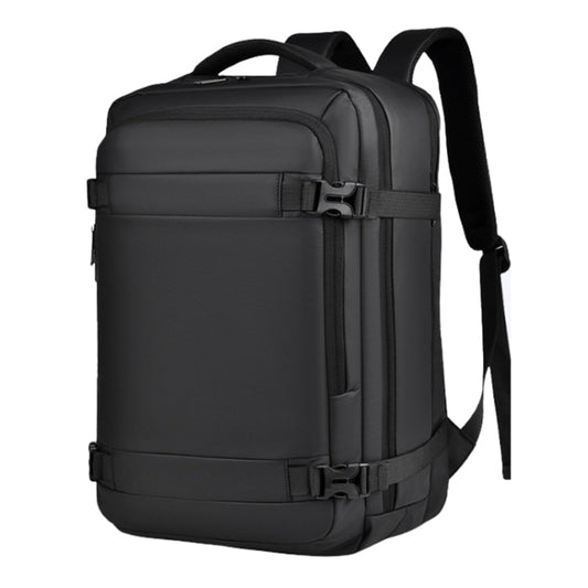 WEIXIER B726 Simple Expandable Double-Shoulder Backpack Large Capacity Business Casual Bag(Black)