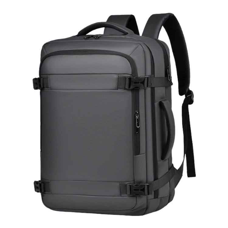 WEIXIER B726 Simple Expandable Double-Shoulder Backpack Large Capacity Business Casual Bag(Gray)