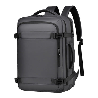 WEIXIER B726 Simple Expandable Double-Shoulder Backpack Large Capacity Business Casual Bag(Gray)