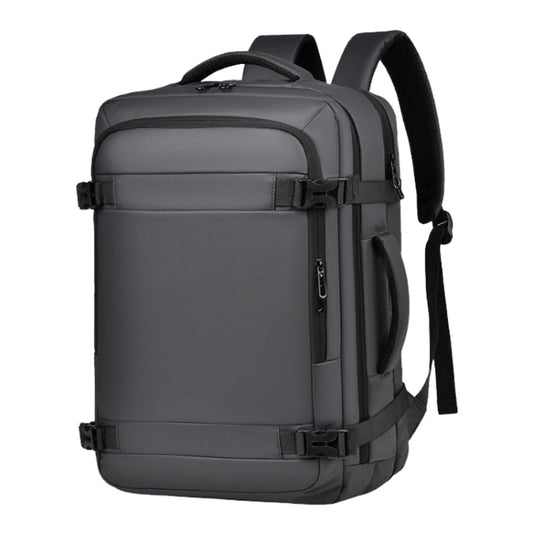 WEIXIER B726 Simple Expandable Double-Shoulder Backpack Large Capacity Business Casual Bag(Gray)