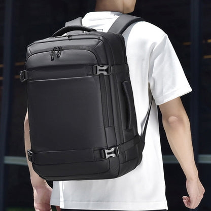 WEIXIER B726 Simple Expandable Double-Shoulder Backpack Large Capacity Business Casual Bag(Gray)