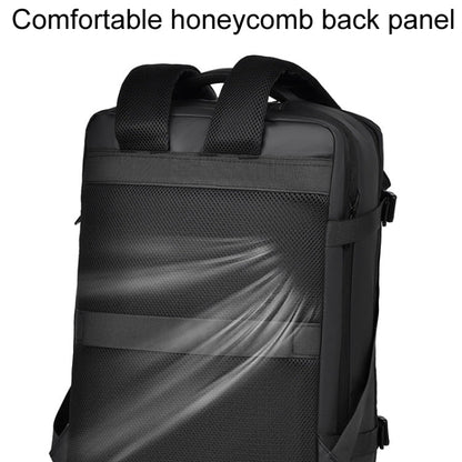 WEIXIER B726 Simple Expandable Double-Shoulder Backpack Large Capacity Business Casual Bag(Gray)