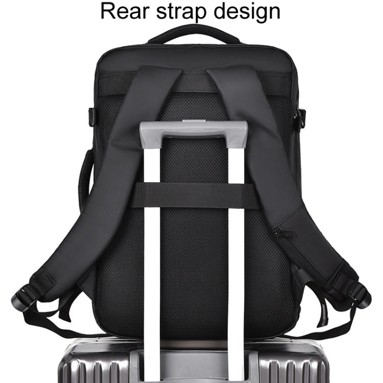 WEIXIER B726 Simple Expandable Double-Shoulder Backpack Large Capacity Business Casual Bag(Gray)
