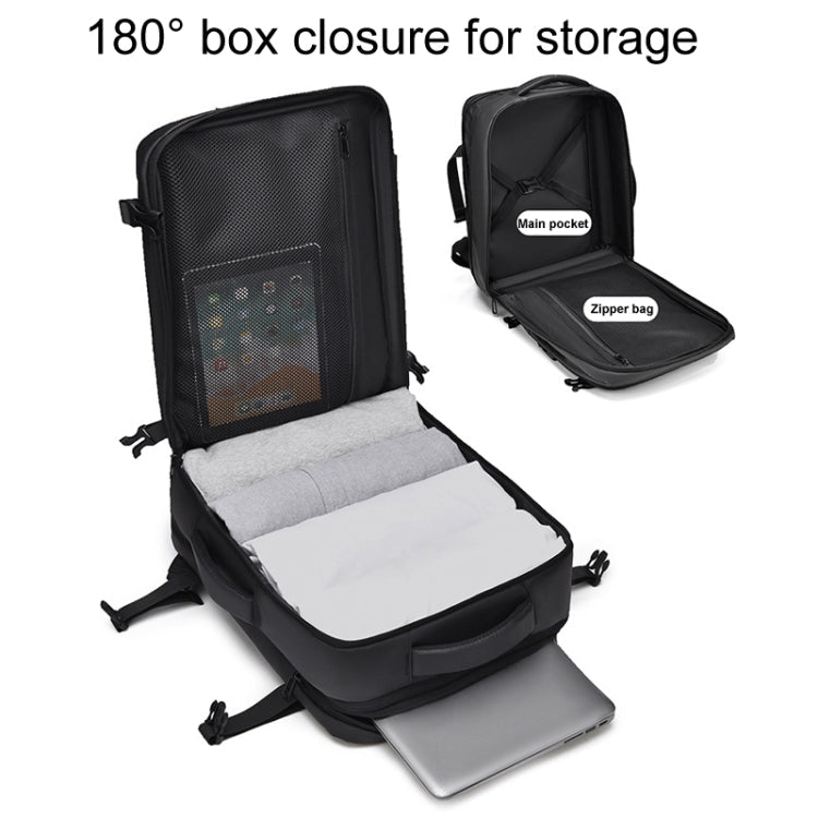 WEIXIER B726 Simple Expandable Double-Shoulder Backpack Large Capacity Business Casual Bag(Gray)