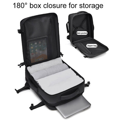 WEIXIER B726 Simple Expandable Double-Shoulder Backpack Large Capacity Business Casual Bag(Gray)