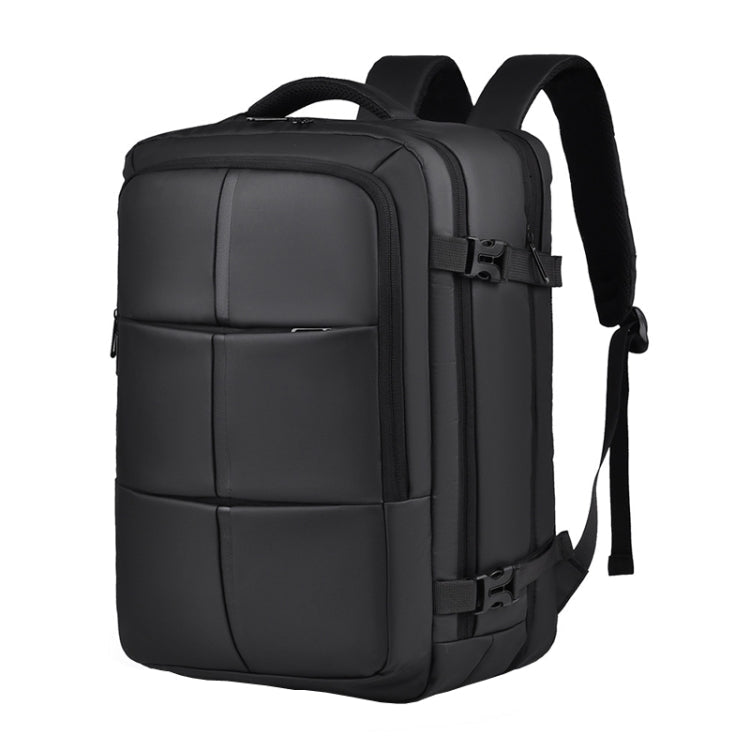 WEIXIER B724 Business Large Capacity Double-Shoulder Commuter Computer Bag Expandable Travel Backpack(Black)
