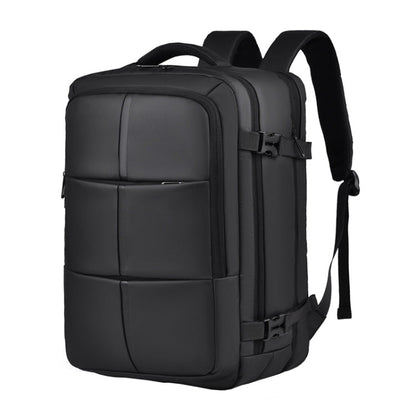 WEIXIER B724 Business Large Capacity Double-Shoulder Commuter Computer Bag Expandable Travel Backpack(Black)