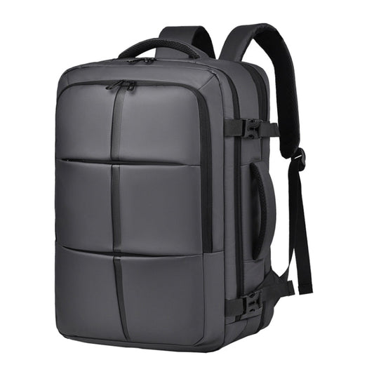 WEIXIER B724 Business Large Capacity Double-Shoulder Commuter Computer Bag Expandable Travel Backpack(Gray)