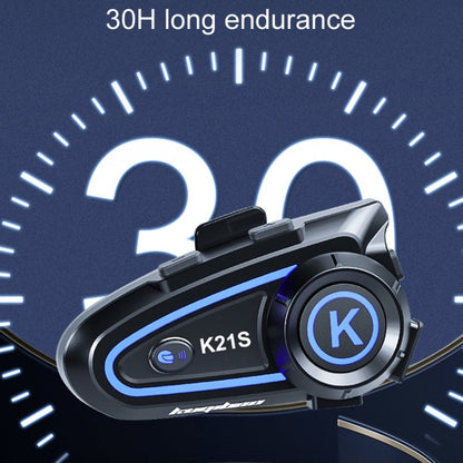 KUQIBAO K21S Motorcycle Riding Helmet Dual Intercom Bluetooth Headset With Lights(Soft Microphone)