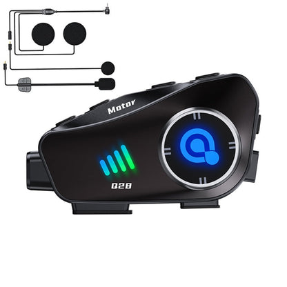 KUQIBAO Q28 Motorcycle Riding Helmet Bluetooth-compatible Headset Recorder(2 In 1 Microphone)