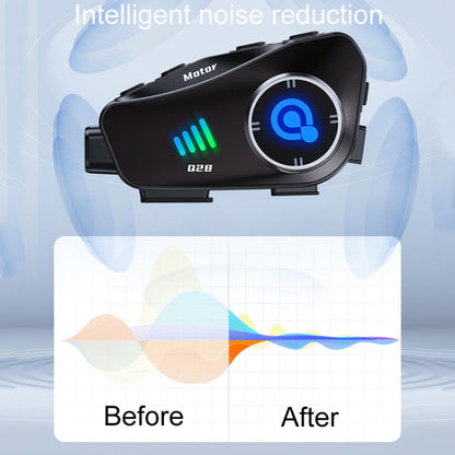 KUQIBAO Q28 Motorcycle Riding Helmet Bluetooth-compatible Headset Recorder(2 In 1 Microphone)