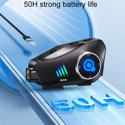 KUQIBAO Q28 Motorcycle Riding Helmet Bluetooth-compatible Headset Recorder(2 In 1 Microphone)