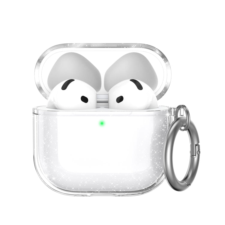 Pour les AirPods 4 Étui de protection antichute en TPU divisé AhaStyle WG164 (transparent brillant)