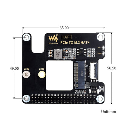 Kit de base SSD M.2 NVMe : Adaptateur PCIe vers M.2 Waveshare pour Raspberry Pi 5
