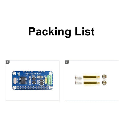 Waveshare 14882 For Raspberry Pi RS485 SPI CAN HAT Bus Module
