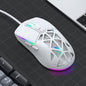 T-WOLF G520 Souris Gamer Filaire 7 Boutons RVB Alvéolée (Blanc)