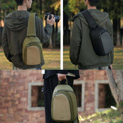 Cwatcun D148 Sac Photo Bandoulière Décontracté Moyen pour Appareil Photo, Utilisation Quotidienne, Couleur : Vert Armée