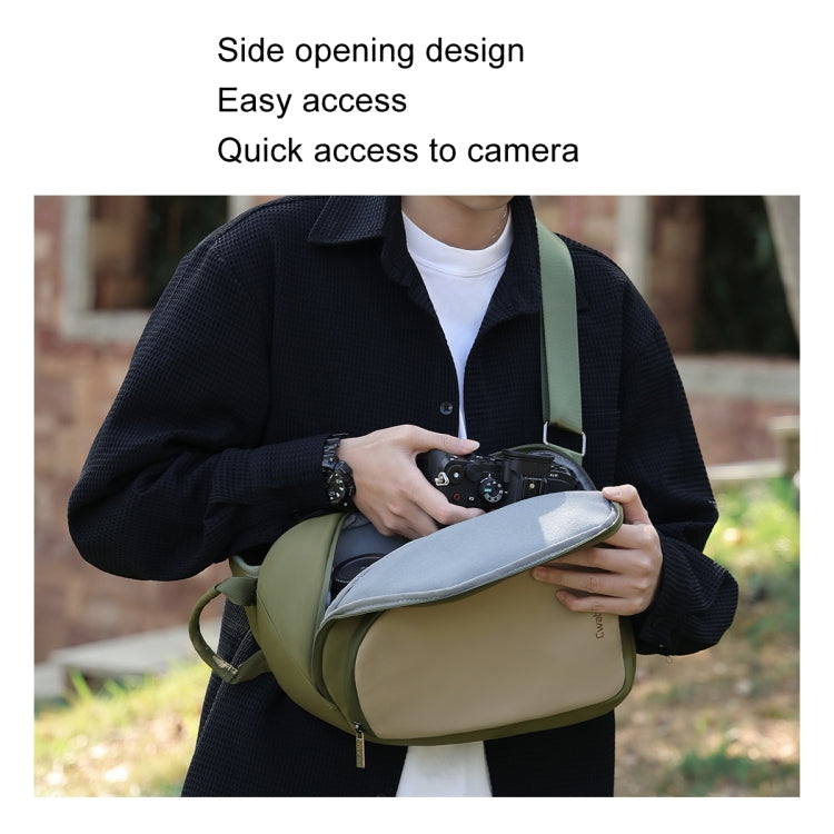 Cwatcun D148 Sac Photo Bandoulière Décontracté Moyen pour Appareil Photo, Utilisation Quotidienne, Couleur : Noir