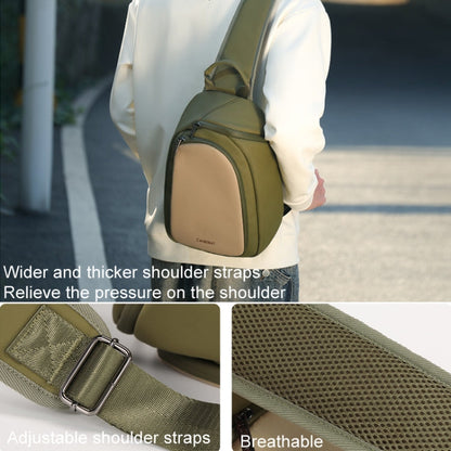 Cwatcun D148 Sac Photo Bandoulière Décontracté Moyen pour Appareil Photo, Utilisation Quotidienne, Couleur : Vert Armée