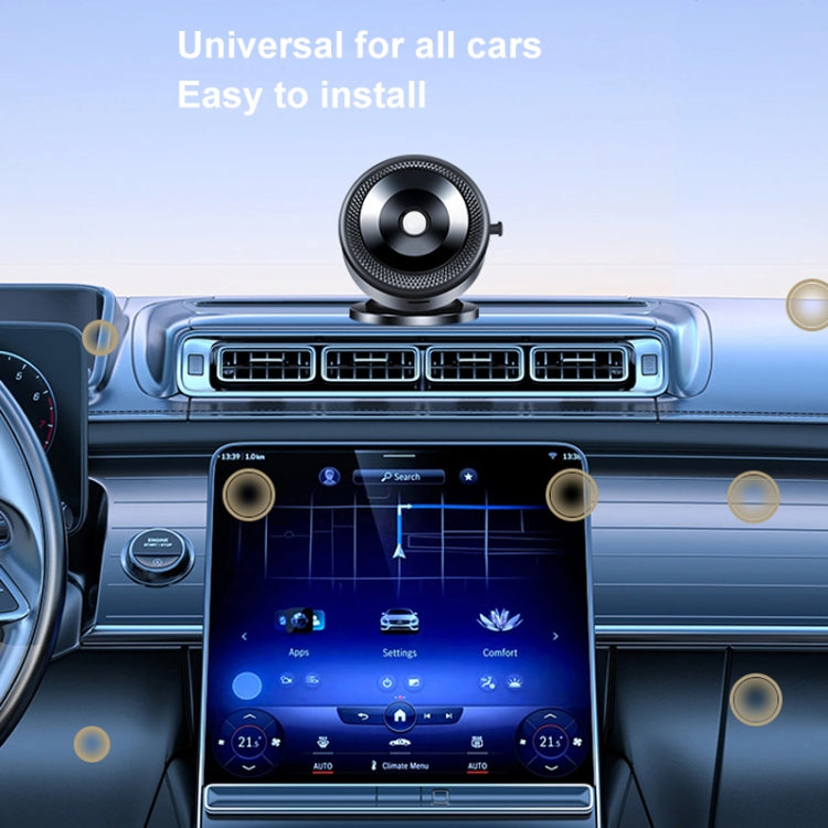 AIMITE M12 Car Phone Magnetic Rotating Holder Vacuum Suction Cup Strong Magnetic Support Bracket(Black)