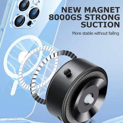 AIMITE M8 Car Wireless Charger Phone Holder Vacuum Suction Cup Strong Magnetic Support Bracket(Tarnish Black)