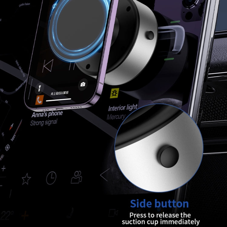 AIMITE X11 Car Vacuum Adsorption Cell Phone Magnetic Holder Universal Adjustable Navigation Support Bracket(Black Ordinary Model)