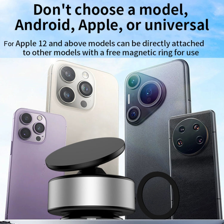 AIMITE X11 Car Vacuum Adsorption Cell Phone Magnetic Holder Universal Adjustable Navigation Support Bracket(Silver Ordinary Model)