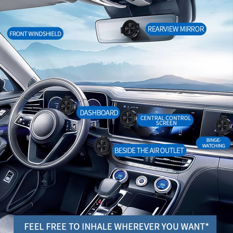 AIMITE C2 Car Vacuum Suction Cup Magnetic Three Axis Linkage Rotatable Cell Phone Holder(Black)