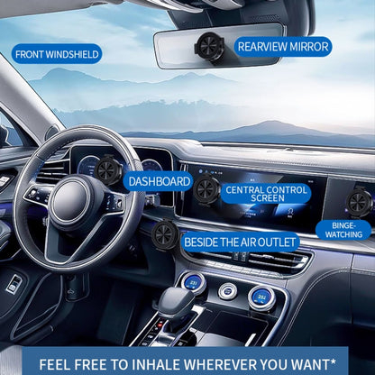 AIMITE C2 Car Vacuum Suction Cup Magnetic Three Axis Linkage Rotatable Cell Phone Holder(Black)