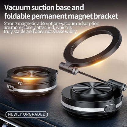 AIMITE C2 Car Vacuum Suction Cup Magnetic Three Axis Linkage Rotatable Cell Phone Holder(Black)