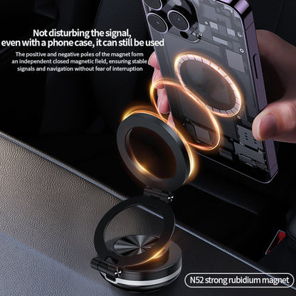 AIMITE C2 Car Vacuum Suction Cup Magnetic Three Axis Linkage Rotatable Cell Phone Holder(Silver)
